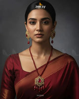 Grandeur Beaded Malla Necklace Set Necklace Sets - Zeesy Jewellery Pakistan | Premium Artificial & Imitation Jewellery