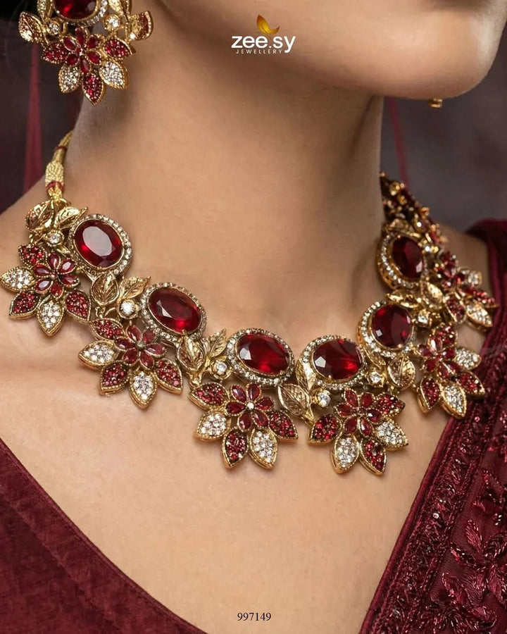 Lycoris Necklace Set Necklace Sets - Zeesy Jewellery Pakistan | Premium Artificial & Imitation Jewellery