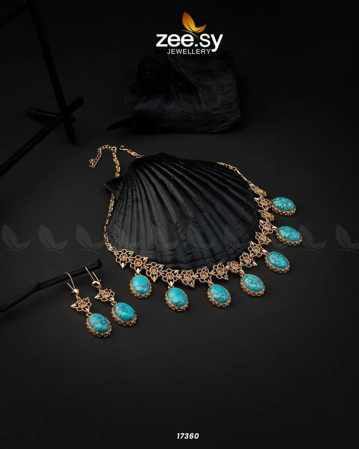 Arash Necklace Feroza Necklace Sets - Zeesy Jewellery Pakistan | Premium Artificial & Imitation Jewellery
