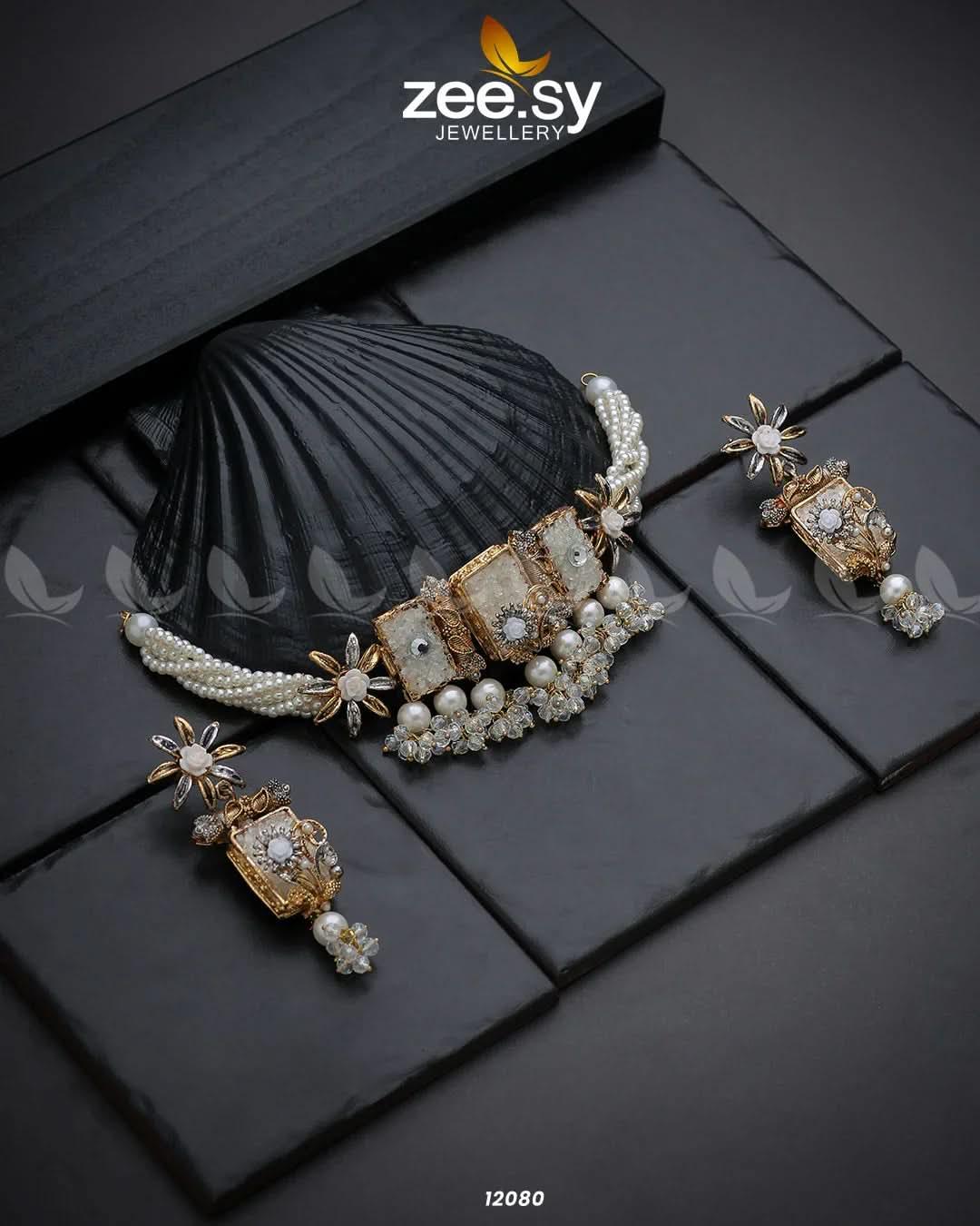 Cosmic Galaxies Necklace White Necklace Sets - Zeesy Jewellery Pakistan | Premium Artificial & Imitation Jewellery