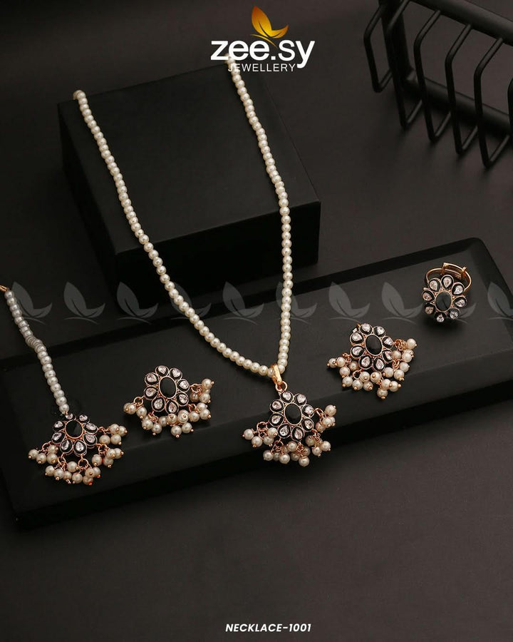 NECKLACE-1001 Black Necklace Sets - Zeesy Jewellery Pakistan | Premium Artificial & Imitation Jewellery