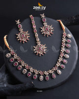 Solara Necklace Set Fuchsia Necklace Sets - Zeesy Jewellery Pakistan | Premium Artificial & Imitation Jewellery