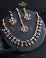 Solara Necklace Set Mint pink Necklace Sets - Zeesy Jewellery Pakistan | Premium Artificial & Imitation Jewellery