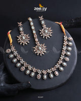 Solara Necklace Set Mint Green Necklace Sets - Zeesy Jewellery Pakistan | Premium Artificial & Imitation Jewellery
