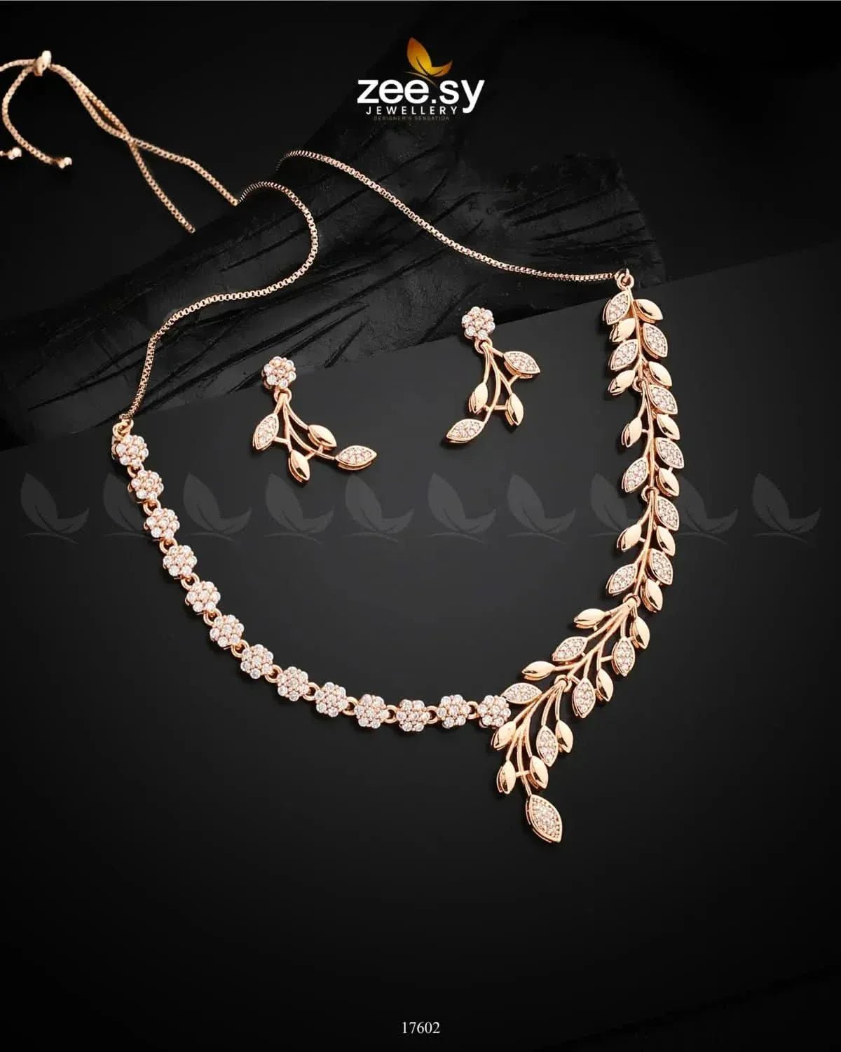 Affinity Necklace Golden Necklace Sets - Zeesy Jewellery Pakistan | Premium Artificial & Imitation Jewellery