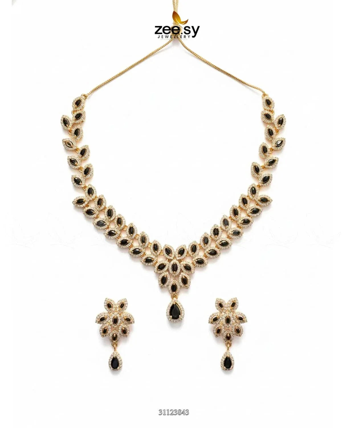 Rich Heritage Stream Necklace Set Necklace Sets - Zeesy Jewellery Pakistan | Premium Artificial & Imitation Jewellery