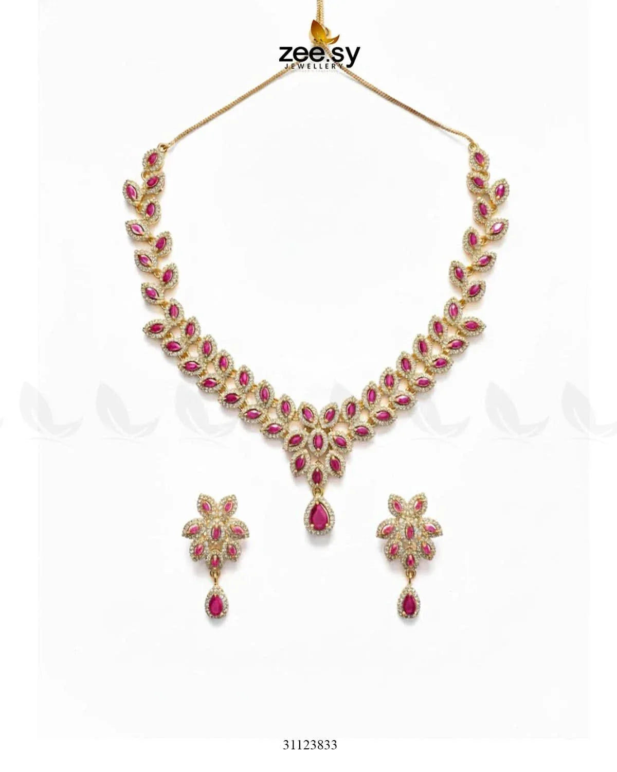 Rich Heritage Stream Necklace Set Necklace Sets - Zeesy Jewellery Pakistan | Premium Artificial & Imitation Jewellery