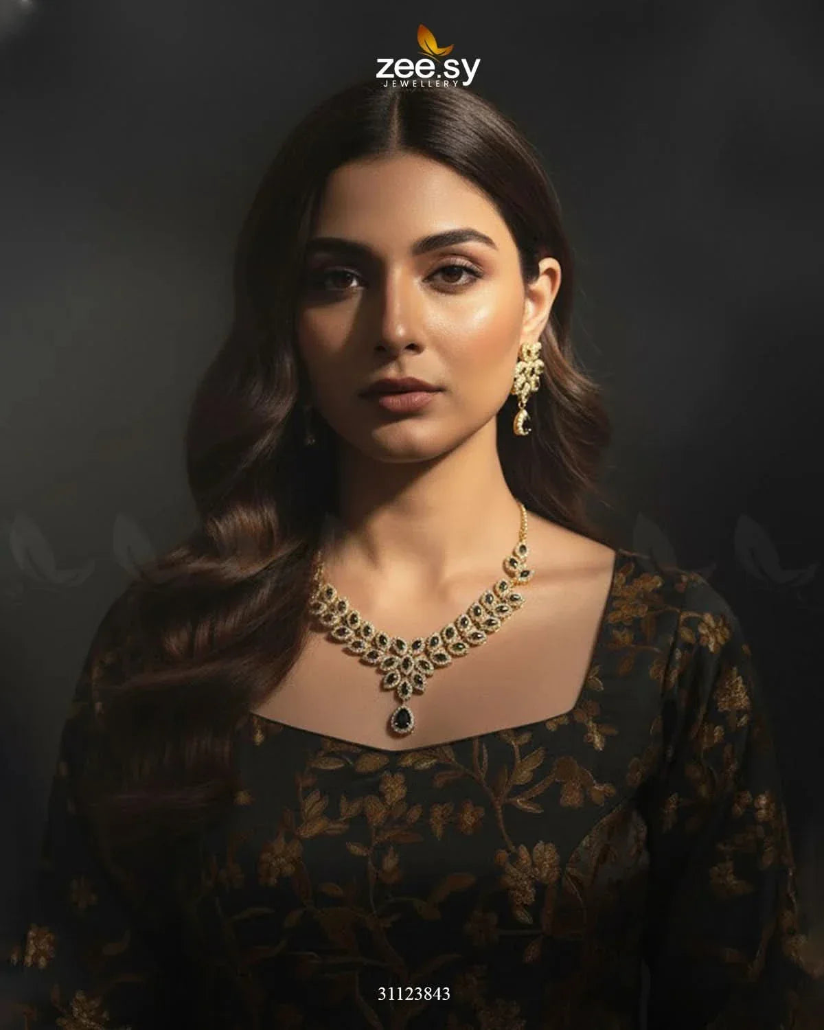 Rich Heritage Stream Necklace Set Necklace Sets - Zeesy Jewellery Pakistan | Premium Artificial & Imitation Jewellery
