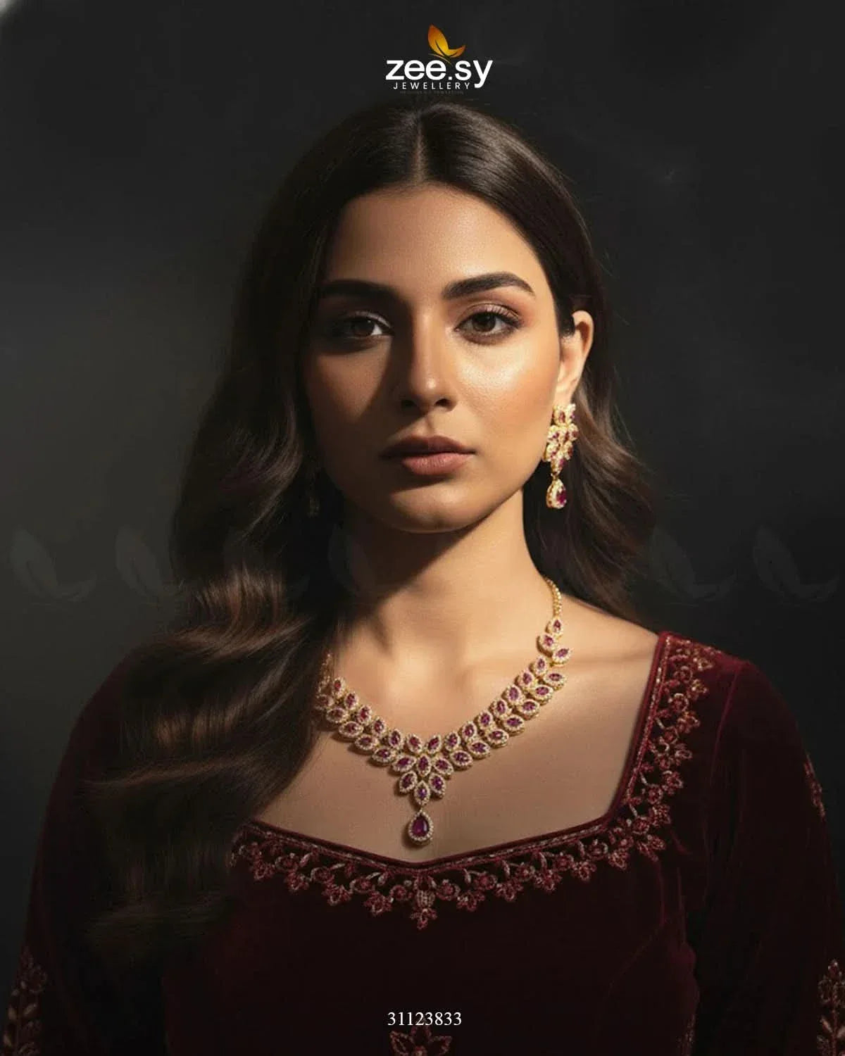Rich Heritage Stream Necklace Set Necklace Sets - Zeesy Jewellery Pakistan | Premium Artificial & Imitation Jewellery