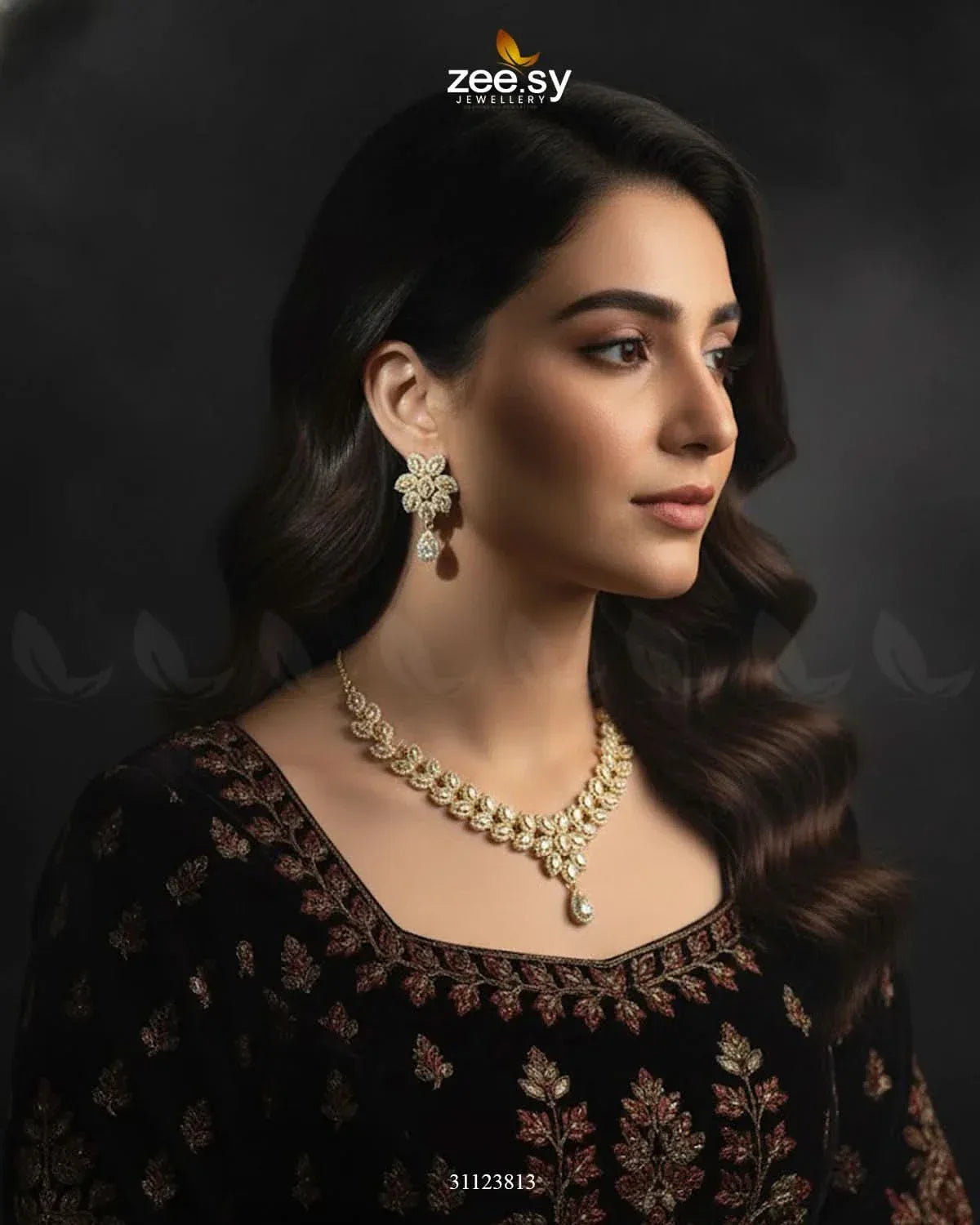 Rich Heritage Stream Necklace Set Necklace Sets - Zeesy Jewellery Pakistan | Premium Artificial & Imitation Jewellery