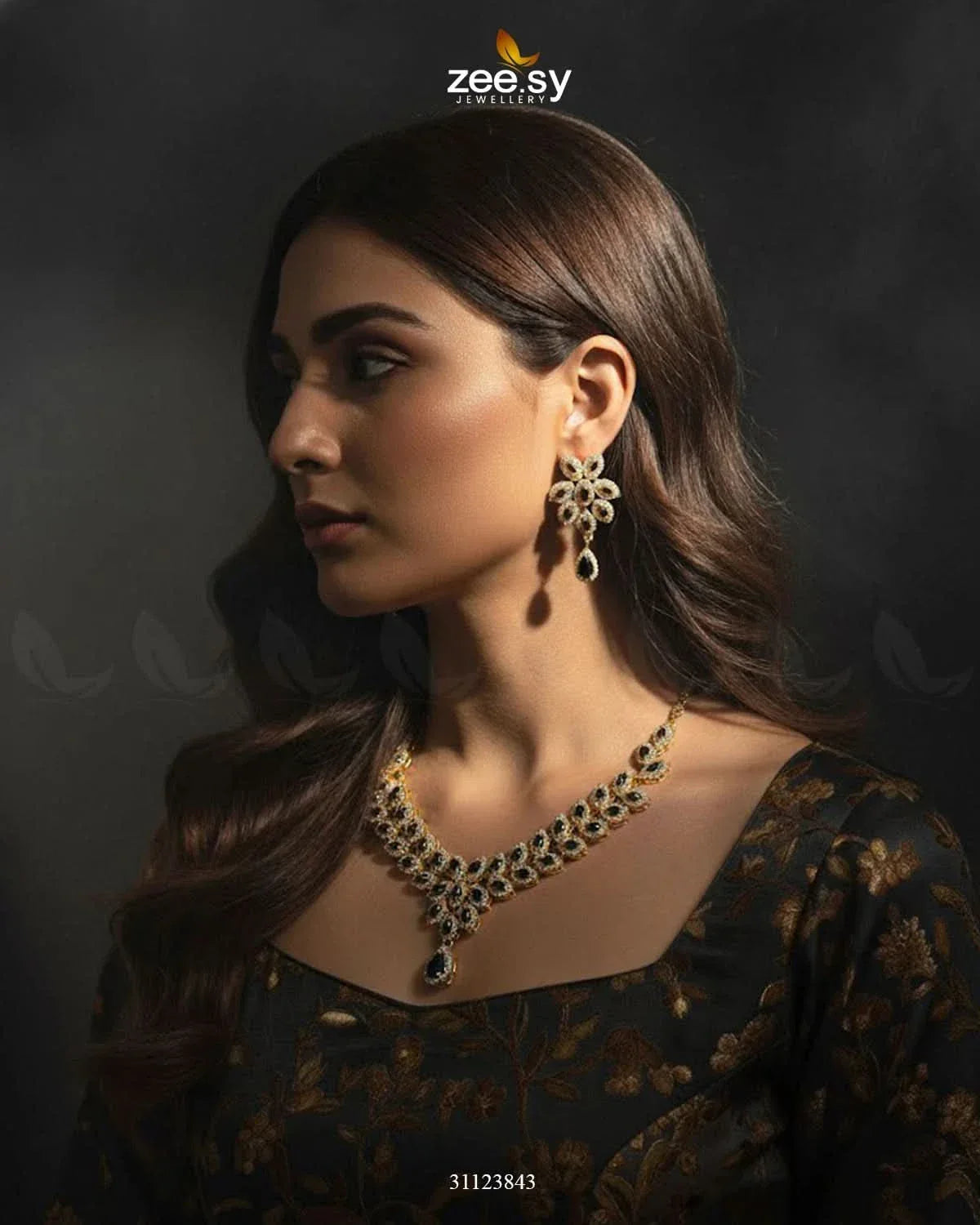 Rich Heritage Stream Necklace Set Necklace Sets - Zeesy Jewellery Pakistan | Premium Artificial & Imitation Jewellery
