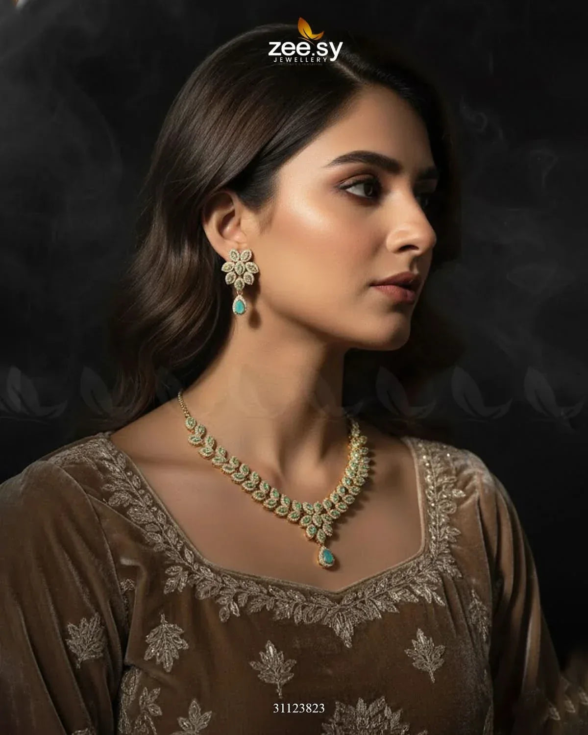 Rich Heritage Stream Necklace Set Necklace Sets - Zeesy Jewellery Pakistan | Premium Artificial & Imitation Jewellery