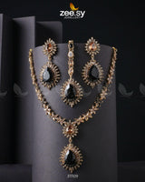 Zilla Necklace Golden Black Necklace Sets - Zeesy Jewellery Pakistan | Premium Artificial & Imitation Jewellery