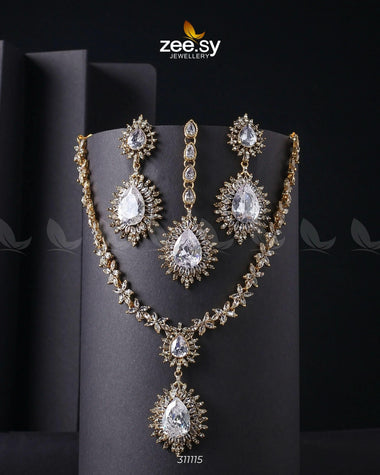 Zilla Necklace White Necklace Sets - Zeesy Jewellery Pakistan | Premium Artificial & Imitation Jewellery