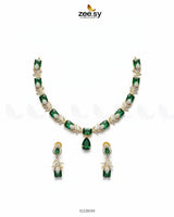 Golden Gilded Statement Necklace Set Necklace Sets - Zeesy Jewellery Pakistan | Premium Artificial & Imitation Jewellery