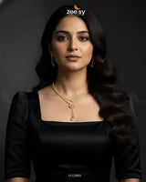 Brilliant Ribbon Drape Necklace Set Necklace Sets - Zeesy Jewellery Pakistan | Premium Artificial & Imitation Jewellery
