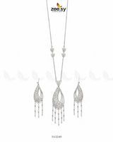 Cascade Dangle Necklace Set Necklace Sets - Zeesy Jewellery Pakistan | Premium Artificial & Imitation Jewellery