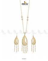 Cascade Dangle Necklace Set Necklace Sets - Zeesy Jewellery Pakistan | Premium Artificial & Imitation Jewellery