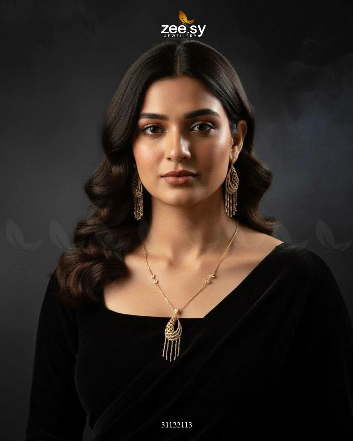 Cascade Dangle Necklace Set Necklace Sets - Zeesy Jewellery Pakistan | Premium Artificial & Imitation Jewellery