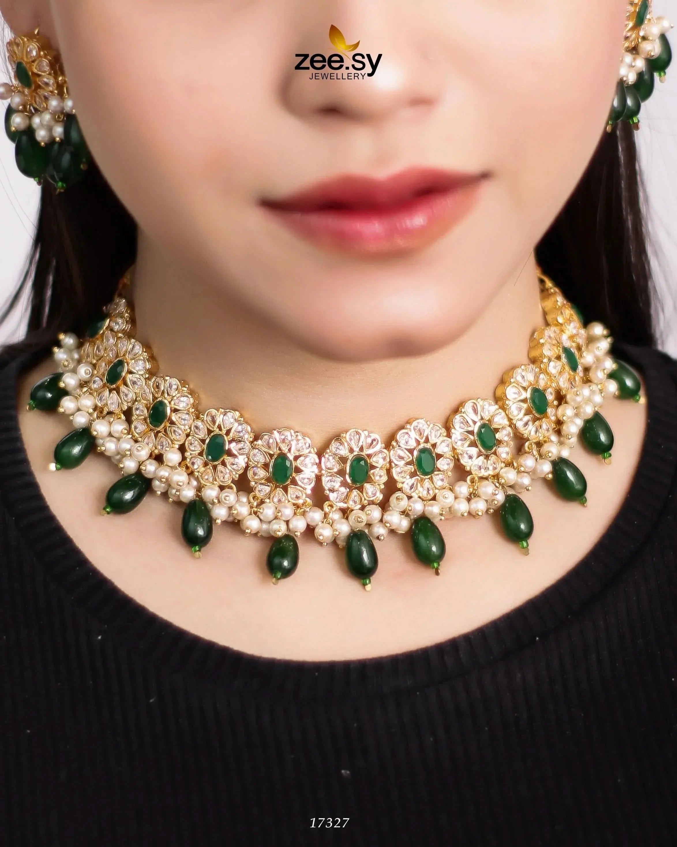 Blooming Flower Necklace Set - Zeesy.pk