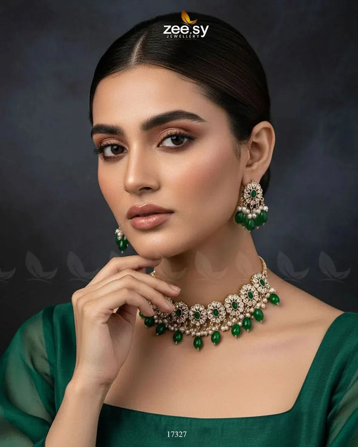 Blooming Flower Necklace Set Necklace Sets - Zeesy Jewellery Pakistan | Premium Artificial & Imitation Jewellery