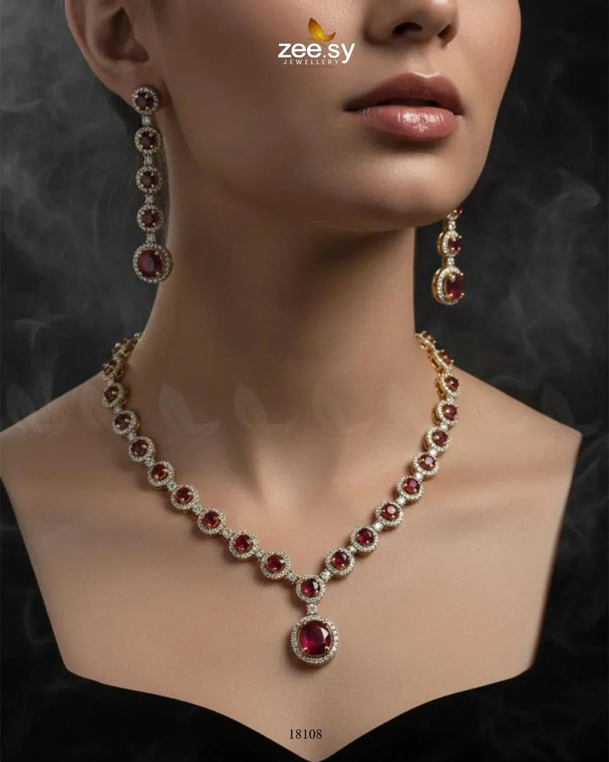 Freesia Necklace Set Necklace Sets - Zeesy Jewellery Pakistan | Premium Artificial & Imitation Jewellery