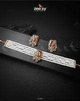 Pacific Pearl Necklace Golden Champagne Necklace Sets - Zeesy Jewellery Pakistan | Premium Artificial & Imitation Jewellery