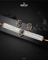 Pacific Pearl Necklace Golden Black Necklace Sets - Zeesy Jewellery Pakistan | Premium Artificial & Imitation Jewellery