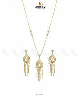 Diamond Lantern Drop Necklace Set Necklace Sets - Zeesy Jewellery Pakistan | Premium Artificial & Imitation Jewellery