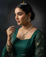 Meenakari Floral Pearl Necklace Set Necklace Sets - Zeesy Jewellery Pakistan | Premium Artificial & Imitation Jewellery