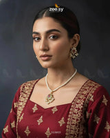 Meenakari Floral Pearl Necklace Set Necklace Sets - Zeesy Jewellery Pakistan | Premium Artificial & Imitation Jewellery