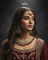 Eminet Braod Gilded Necklace Set Necklace Sets - Zeesy Jewellery Pakistan | Premium Artificial & Imitation Jewellery