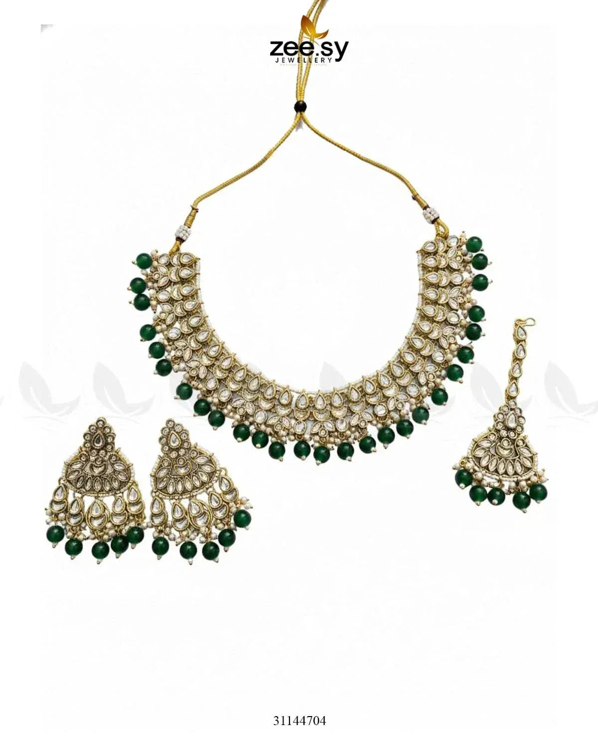 Eminet Braod Gilded Necklace Set Necklace Sets - Zeesy Jewellery Pakistan | Premium Artificial & Imitation Jewellery