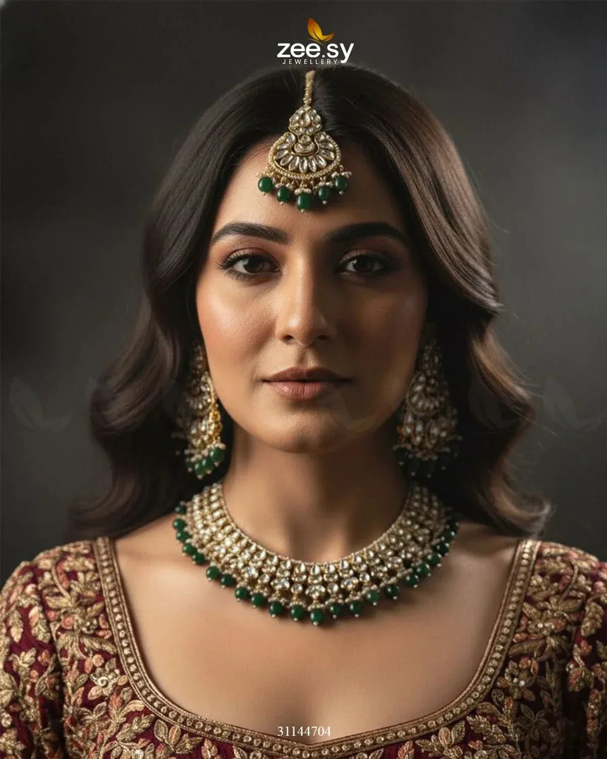 Eminet Braod Gilded Necklace Set Necklace Sets - Zeesy Jewellery Pakistan | Premium Artificial & Imitation Jewellery