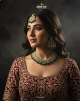 Eminet Braod Gilded Necklace Set Necklace Sets - Zeesy Jewellery Pakistan | Premium Artificial & Imitation Jewellery