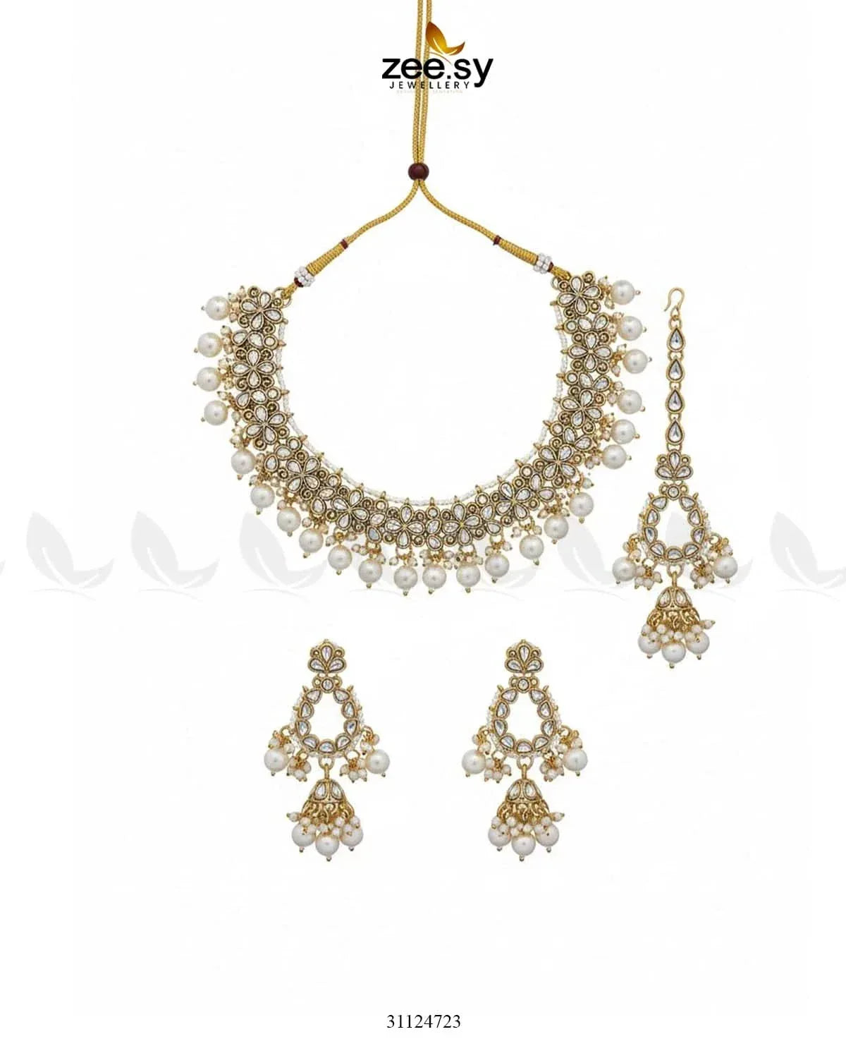 Heirloom Grand Luminous Necklace Set Necklace Sets - Zeesy Jewellery Pakistan | Premium Artificial & Imitation Jewellery