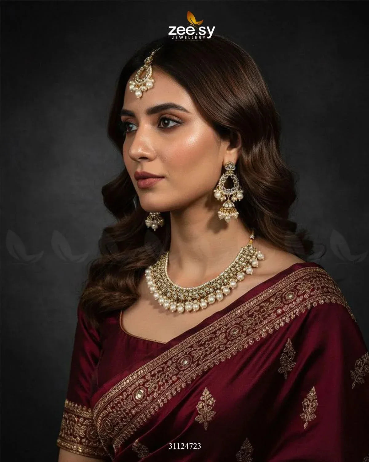 Heirloom Grand Luminous Necklace Set Necklace Sets - Zeesy Jewellery Pakistan | Premium Artificial & Imitation Jewellery