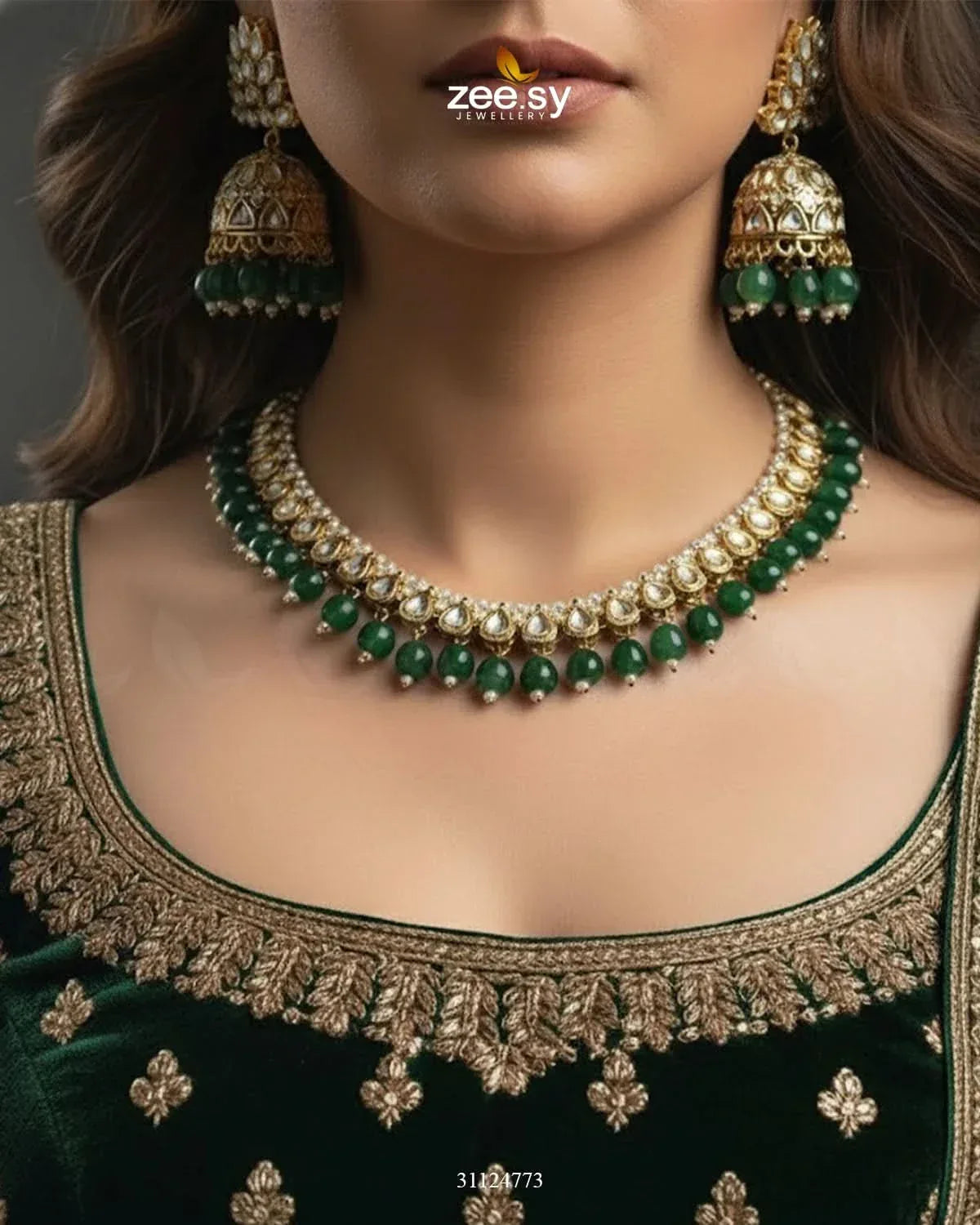 Opulent Tradiitional Necklace Set Necklace Sets - Zeesy Jewellery Pakistan | Premium Artificial & Imitation Jewellery