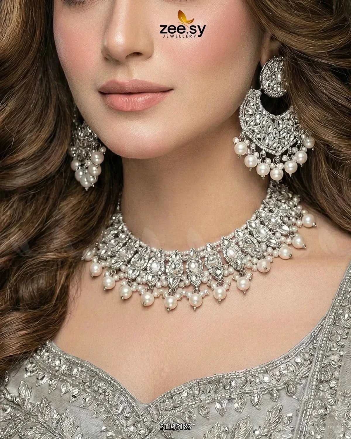 Pretty Bold Pearl Necklace Set Necklace Sets - Zeesy Jewellery Pakistan | Premium Artificial & Imitation Jewellery