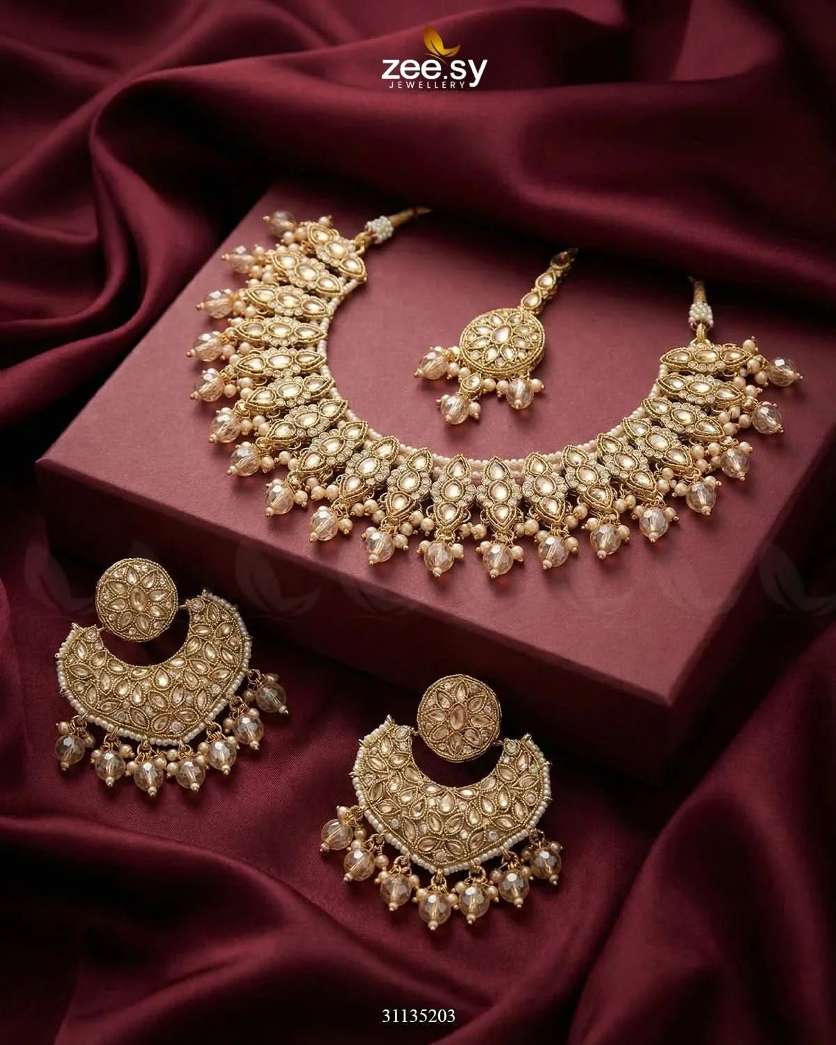 Pretty Bold Pearl Necklace Set Necklace Sets - Zeesy Jewellery Pakistan | Premium Artificial & Imitation Jewellery