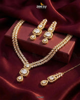 Square Leaf Vine Necklace Set Necklace Sets - Zeesy Jewellery Pakistan | Premium Artificial & Imitation Jewellery
