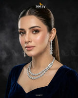 Majestic Double Tier Necklace Set Necklace Sets - Zeesy Jewellery Pakistan | Premium Artificial & Imitation Jewellery