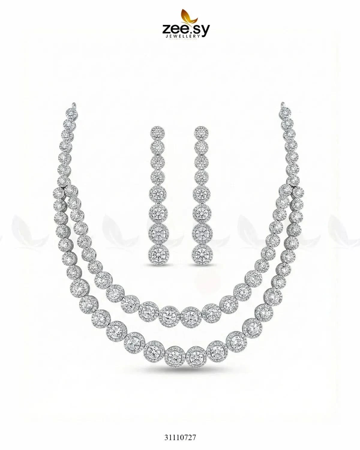 Majestic Double Tier Necklace Set Necklace Sets - Zeesy Jewellery Pakistan | Premium Artificial & Imitation Jewellery