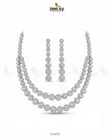 Majestic Double Tier Necklace Set Necklace Sets - Zeesy Jewellery Pakistan | Premium Artificial & Imitation Jewellery