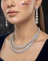 Majestic Double Tier Necklace Set Necklace Sets - Zeesy Jewellery Pakistan | Premium Artificial & Imitation Jewellery