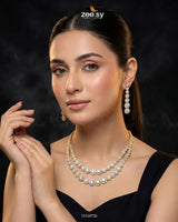 Majestic Double Tier Necklace Set Necklace Sets - Zeesy Jewellery Pakistan | Premium Artificial & Imitation Jewellery