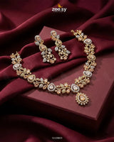 Golden Blossom Vine Necklace Set Necklace Sets - Zeesy Jewellery Pakistan | Premium Artificial & Imitation Jewellery