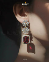Dainty Crystal Cluster Necklace Set Necklace Sets - Zeesy Jewellery Pakistan | Premium Artificial & Imitation Jewellery