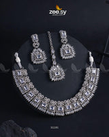 Elysium Necklace Sliver White Necklace Sets - Zeesy Jewellery Pakistan | Premium Artificial & Imitation Jewellery