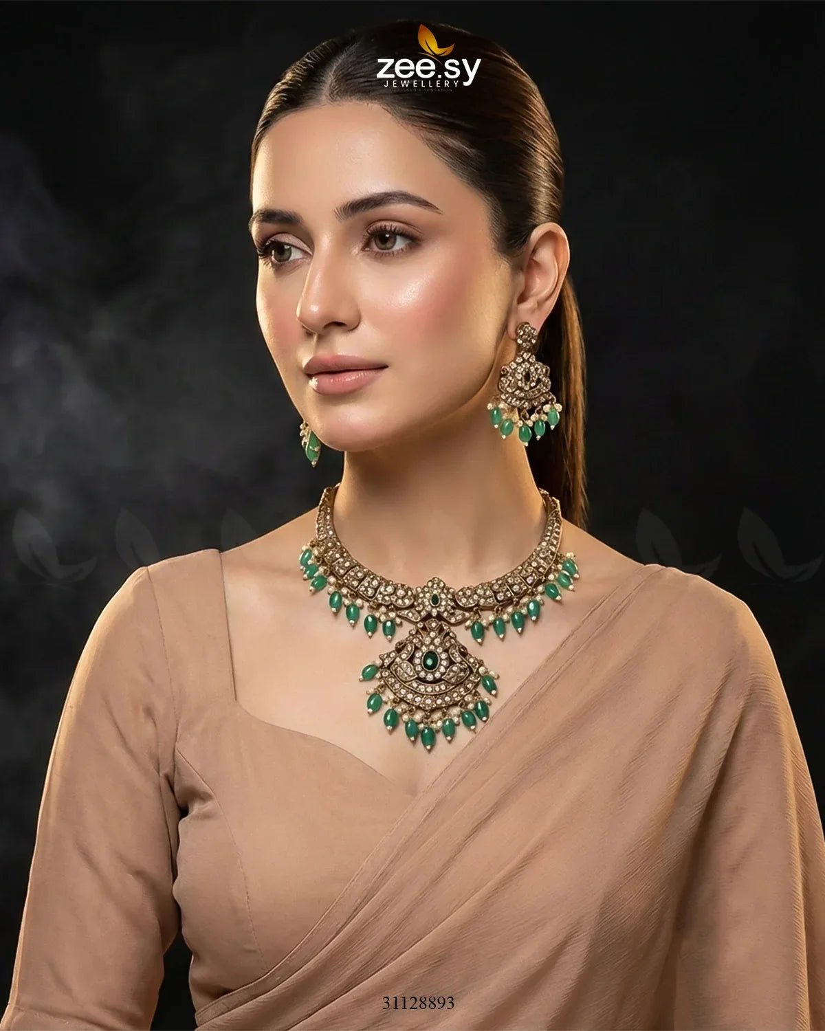 Victorian Faux Pearl Necklace Set Necklace Sets - Zeesy Jewellery Pakistan | Premium Artificial & Imitation Jewellery
